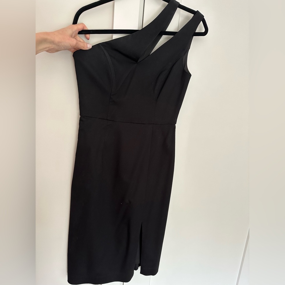 Black Halo One Shoulder Dress